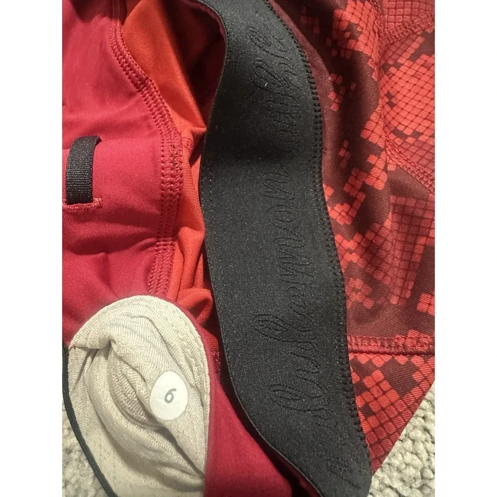 Lululemon What The Sport Short Mini Ziggy‎ Snake Red Tide 6